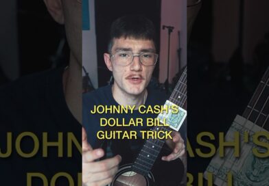 Johnny Cash dollar bill guitar trick… #guitar #guitarist #guitarplayer #guitartricks #musician